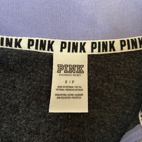 PINK Victoria’s Secret 1/4 Zip Pullover Size Small - Picture 3 of 4